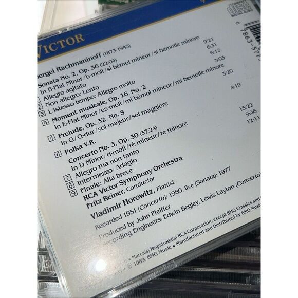 Piano Concerto 3 / Piano Sonata 2 by Vladimir Horowitz (CD, 1989) - Picture 4 of 4